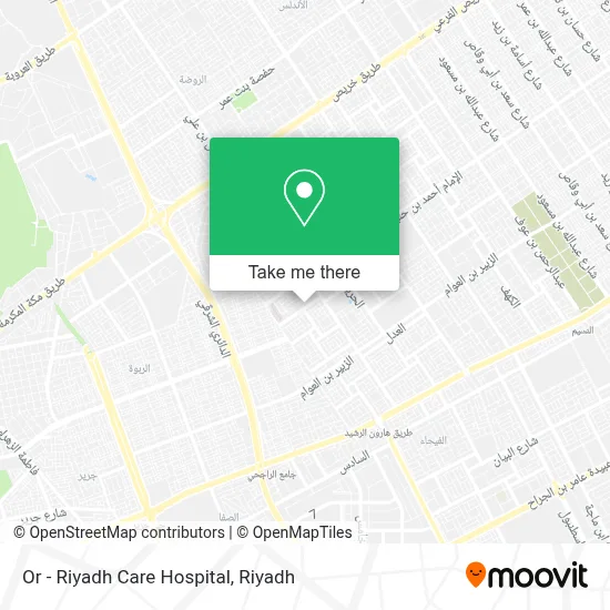 Or - Riyadh Care Hospital map