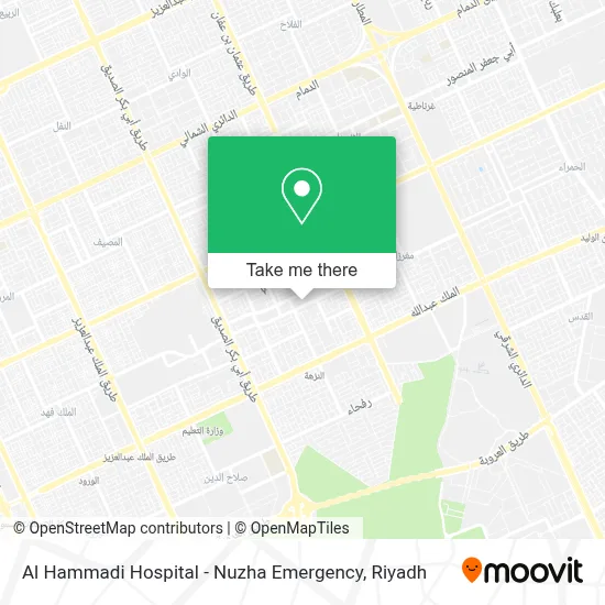 Al Hammadi Hospital - Nuzha Emergency map