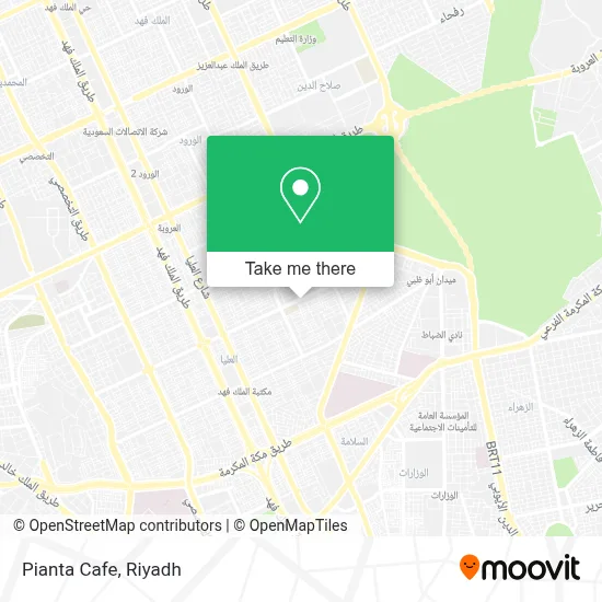 Pianta Cafe map