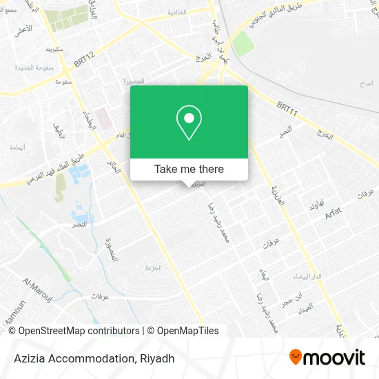 Azizia Accommodation map