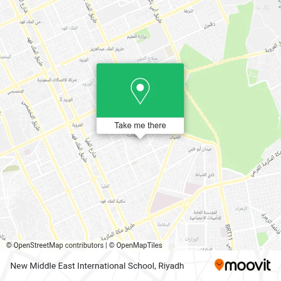 New Middle East International School map