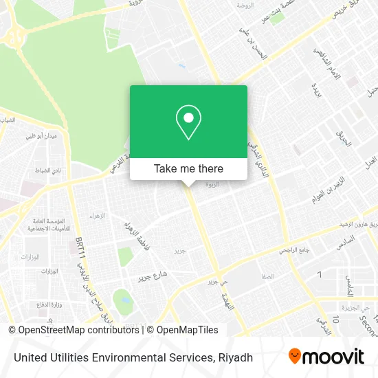 United Utilities Environmental Services map