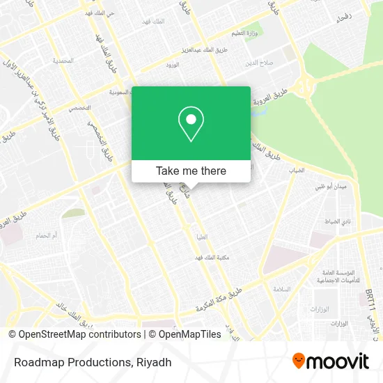 Roadmap Productions map