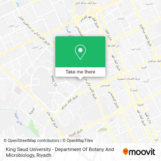 King Saud University - Department Of Botany And Microbiology map
