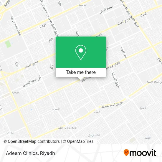 Adeem Clinics map