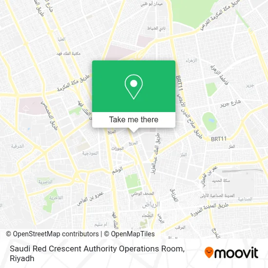 Saudi Red Crescent Authority Operations Room map