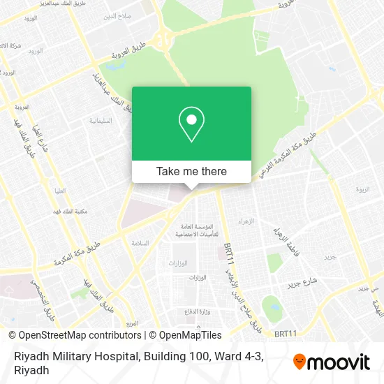 Riyadh Military Hospital, Building 100, Ward 4-3 map