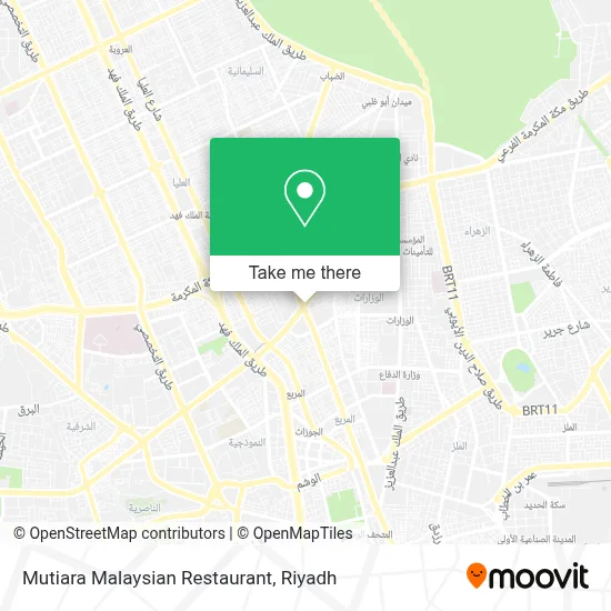 Mutiara Malaysian Restaurant map
