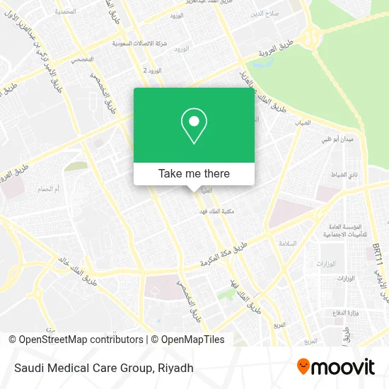Saudi Medical Care Group map