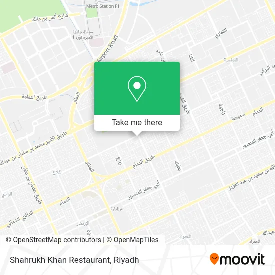 Shahrukh Khan Restaurant map