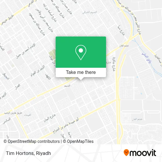 Tim Hortons map