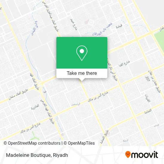 Madeleine Boutique map