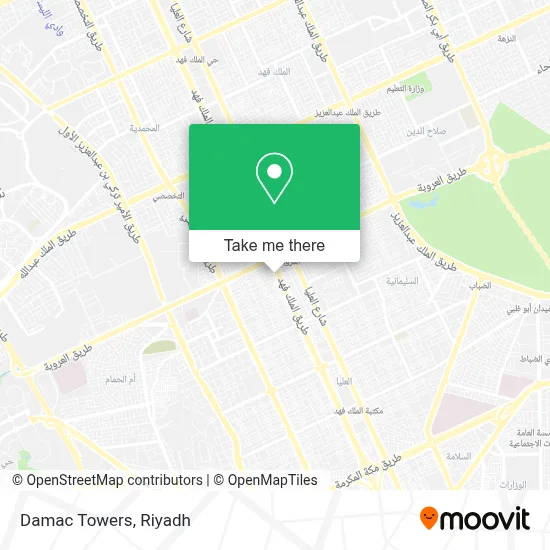 Damac Towers map