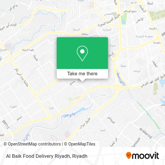Al Baik Food Delivery Riyadh map