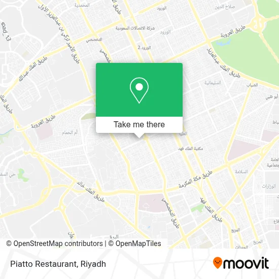 Piatto Restaurant map