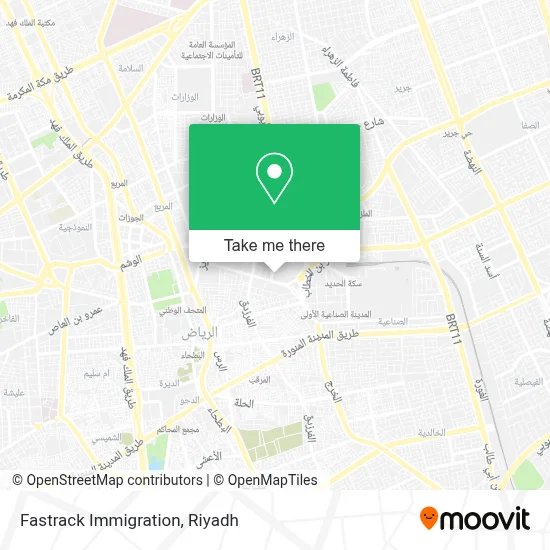 Fastrack Immigration map