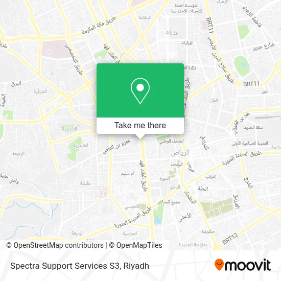 Spectra Support Services S3 map