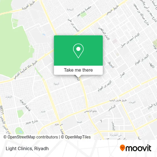 Light Clinics map