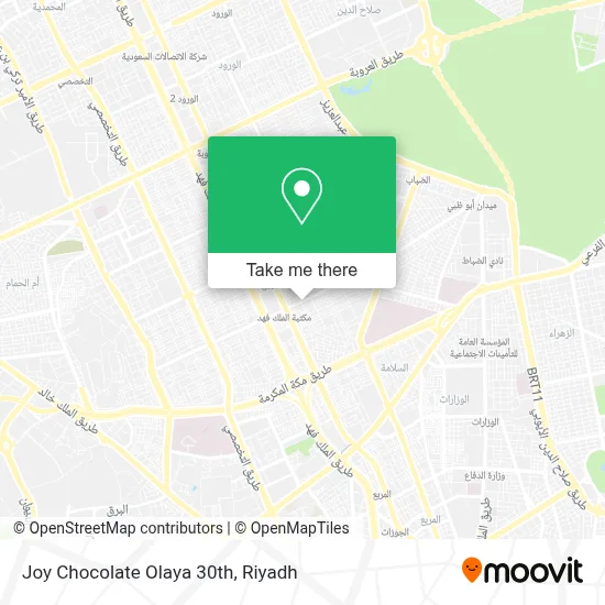 Joy Chocolate Olaya 30th map
