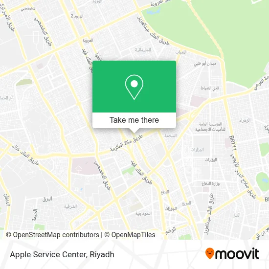 Apple Service Center map
