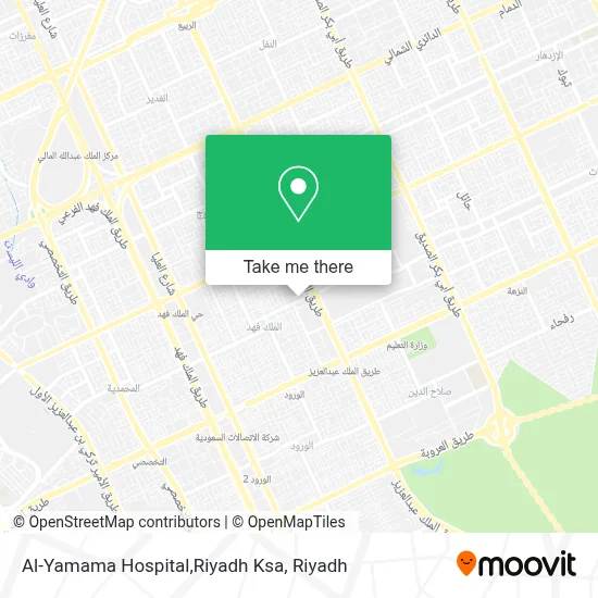 Al-Yamama Hospital,Riyadh Ksa map