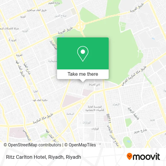 Ritz Carlton Hotel, Riyadh map