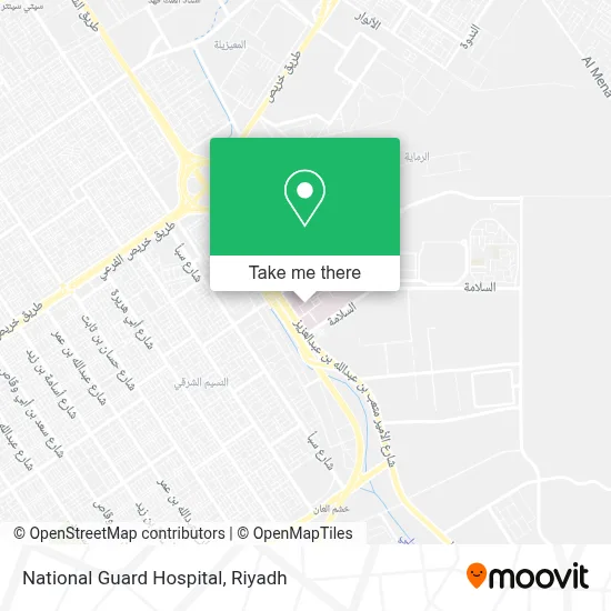 National Guard Hospital map