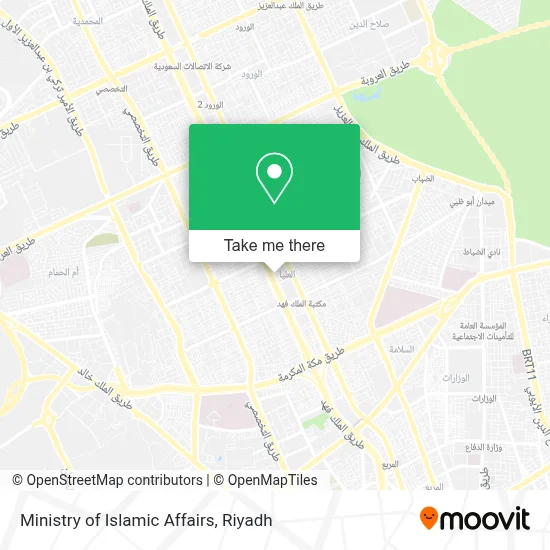 Ministry of Islamic Affairs map