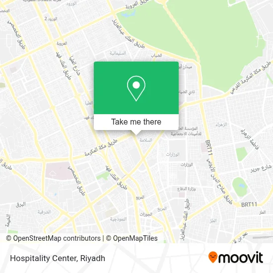 Hospitality Center map