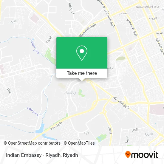Indian Embassy - Riyadh map