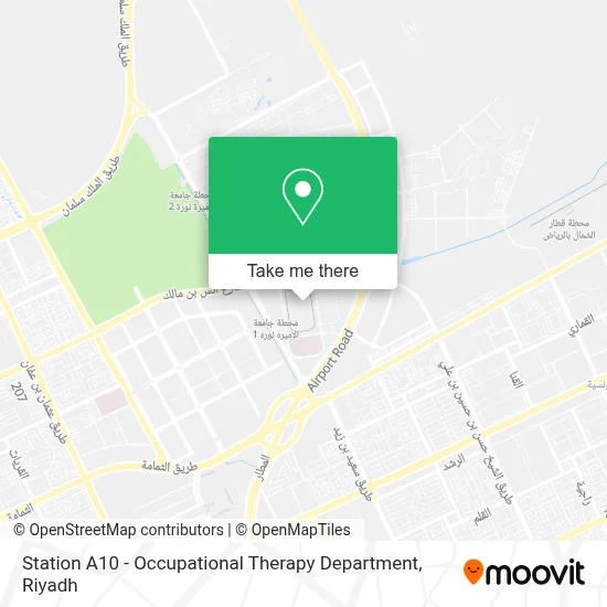 Station A10 - Occupational Therapy Department map