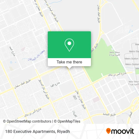 180 Executive Apartments map