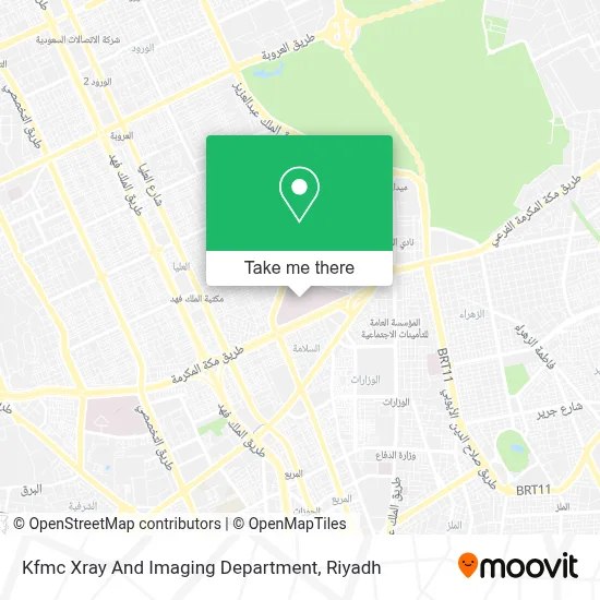 Kfmc Xray And Imaging Department map