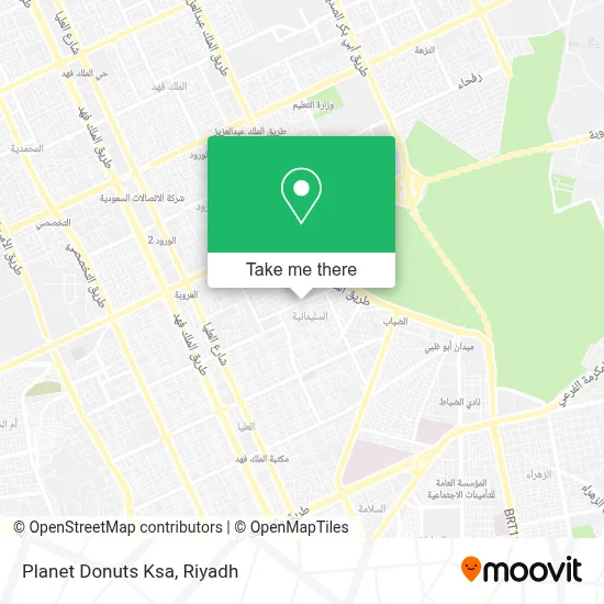 Planet Donuts Ksa map