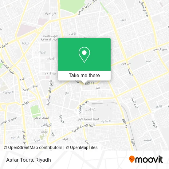 Asfar Tours map