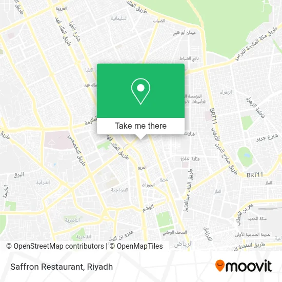Saffron Restaurant map