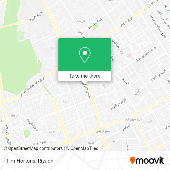 Tim Hortons map
