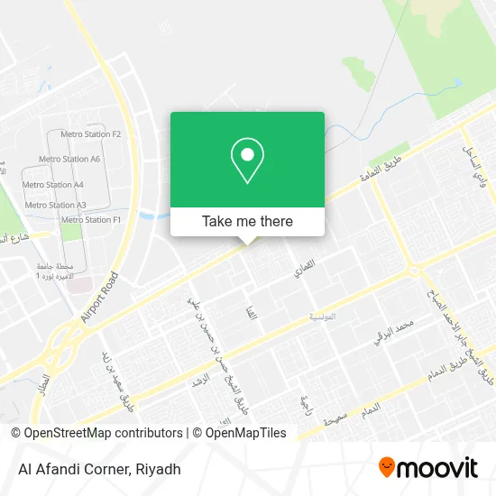 Al Afandi Corner map
