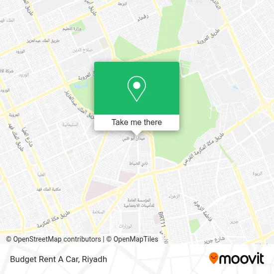 Budget Rent A Car map