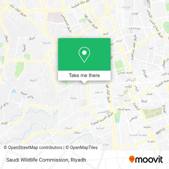 Saudi Wildlife Commission map