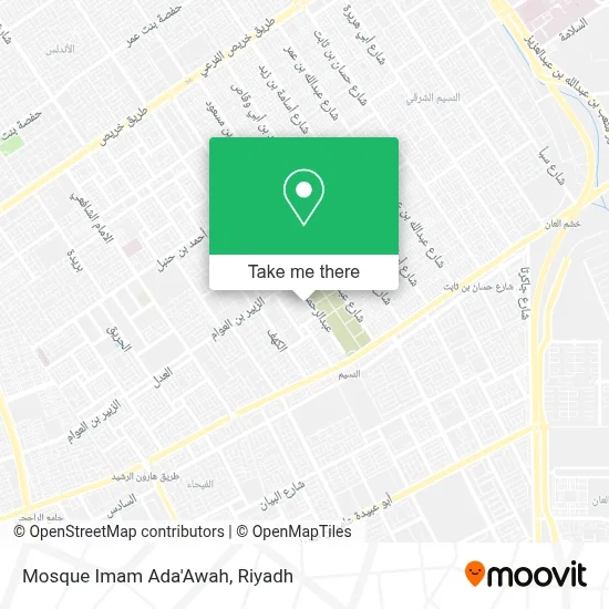 Mosque Imam Ada'Awah map