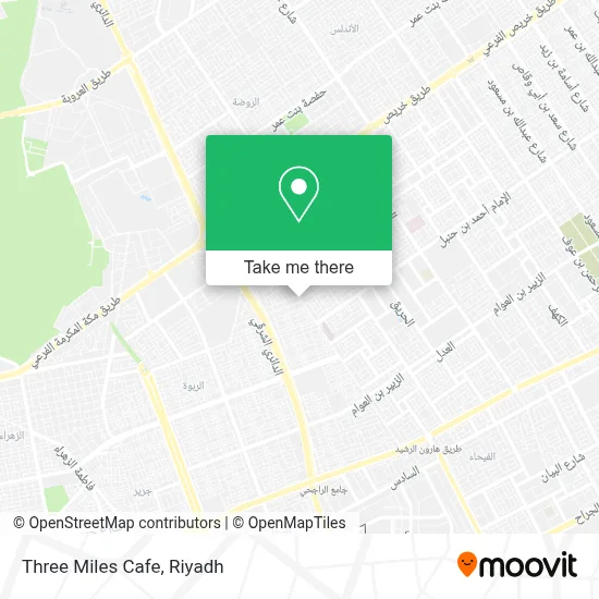 Three Miles Cafe map