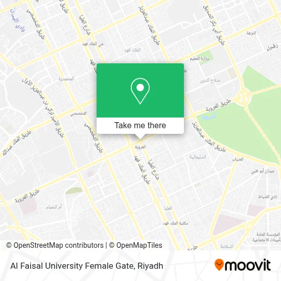 Al Faisal University Female Gate map