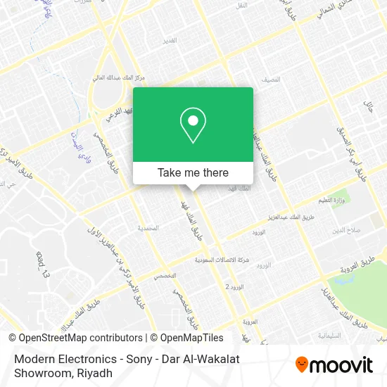 Modern Electronics - Sony - Dar Al-Wakalat Showroom map