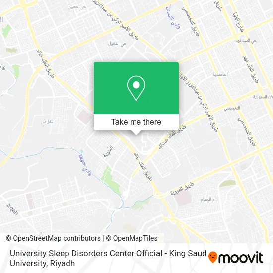 University Sleep Disorders Center Official - King Saud University map