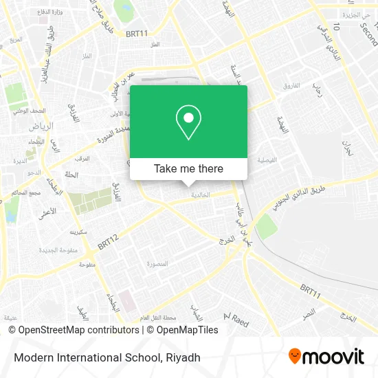 Modern International School map