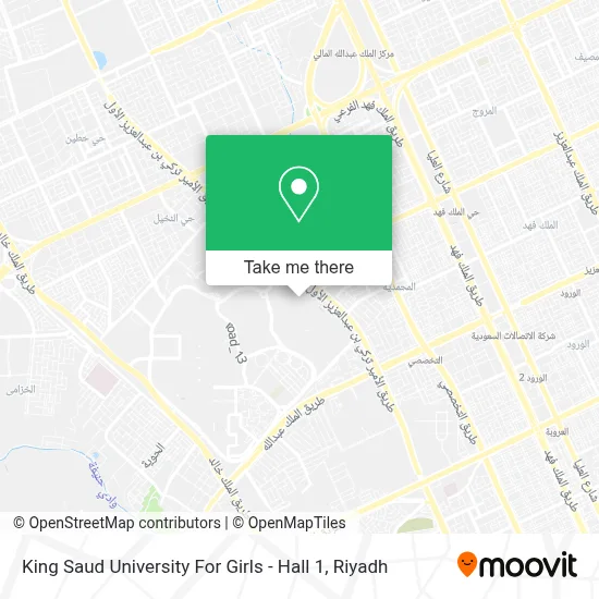 King Saud University For Girls - Hall 1 map