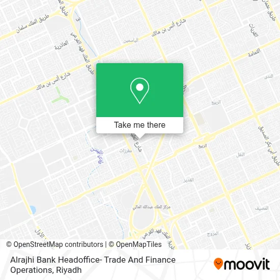 Alrajhi Bank Headoffice- Trade And Finance Operations map
