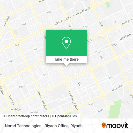 Nomd Technologies - Riyadh Office map