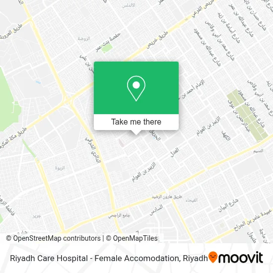 Riyadh Care Hospital - Female Accomodation map